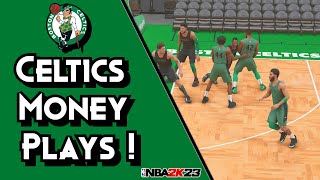 5 Celtics Money Plays For Open 3s   NBA 2K23 Playbook Tutorial [upl. by Anirhtak]