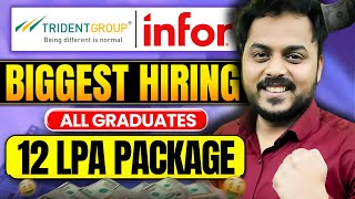 Finally Trident Infor amp TCS Biggest Hiring  12LPA 🤑  Any graduate  2025 2024 2023 2022 2021🔥 [upl. by Sinnylg828]