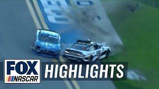 AJ Allmendinger and Austin Cindric make contact to win Stage 1  NASCAR ON FOX HIGHLIGHTS [upl. by Dessma301]