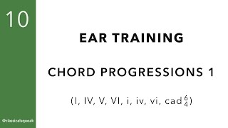 RCM Level 10 Chord Progressions I IV V vi i iv V VI cad 64 Ear Training  Set 1 [upl. by Name]