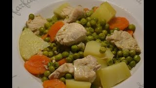 Poulet petits pois carottes pdt au cookeo [upl. by Aronael867]