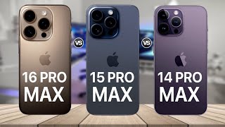 iPhone 16 Pro Max VS iPhone 15 Pro Max VS iPhone 14 Pro Max [upl. by Nytsua26]