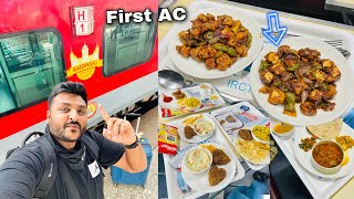 India’s Most Luxurious CR Rajdhani Express First AC journey  Restaurant jaisa khana  IRCTC [upl. by Taam373]