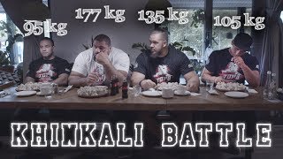 Khinkali BATTLE Who will eat more Кто больше съест [upl. by Yauqram]