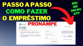 👉 PASSO A PASSO Como Solicitar o Empréstimo PRONAMPE [upl. by Yarw]