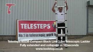 Telesteps 60238 Compact Black Line 38m Telescopic Ladder [upl. by Terris]