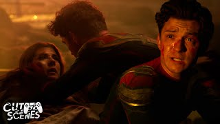 Aunt Mays Death Scene  SpiderMan No Way Home Tom Holland Marisa Tomei [upl. by Ativahs308]