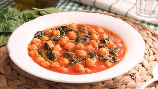 Garbanzos con Espinacas  El potaje más fácil y delicioso del mundo [upl. by Latton]