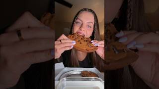 GIANT COOKIE MUKBANG PART 2 cookiemukbang foodreview crunchyasmr giantcookie [upl. by Des632]