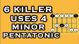 Guitar scale application  6 Must Know uses for Minor Pentatonic Scales [upl. by Illa870]