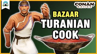 Turanian Cook Set Turanian Cook Outfit Stove amp Emote  Bazaar Showcase  Conan Exiles [upl. by Irafat]