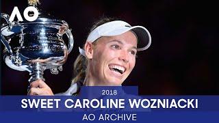 Fans Sing Sweet Caroline for Wozniacki After 2018 Win  AO Archive [upl. by Yelhs]