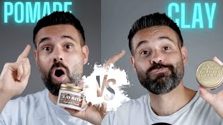 Compared Layrite Superhold Pomade VS Matte Cement Clay [upl. by Bernadene]