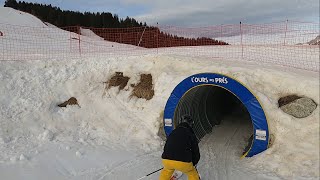 HOW DO ADULTS COPE on their first fun ski slope LOurs Des Pres  MEGEVE ski resort  Feb 2024 [upl. by Lorou487]