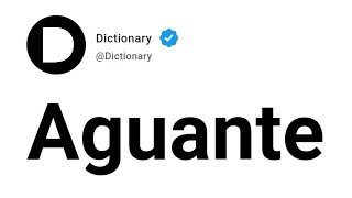 Aguante Meaning In English [upl. by Atter]