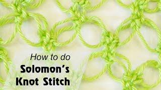 How to crochet a solomon’s knot stitch  Crochet for beginner [upl. by Mar]