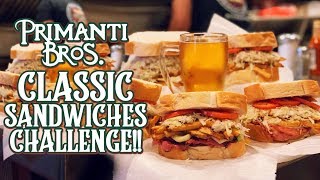 Primanti Brothers Classic Sandwich Challenge Man vs Food Pittsburgh [upl. by Eira]