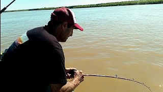 RAMALLO PARANÁ no falla canal viejo y puerto de bunge El chivo pesca [upl. by Harelda]