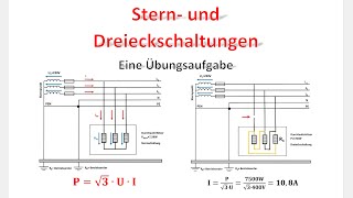 Stern und Dreieckschaltung  L1 unterbrochen  Übungsaufgabe zur Drehstromtechnik  Elektrotechnik [upl. by Harvison]