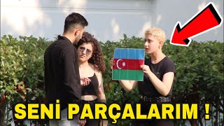 AZERBAYCAN BAYRAĞI YAKMAK SOSYAL DENEY [upl. by Preiser]