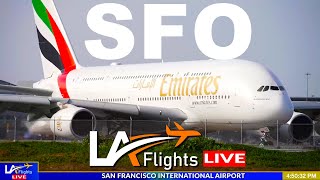 🔴LIVE SFO AIRPORT LIVE  San Francisco International Airport  SFO Plane Spotting [upl. by Issak]