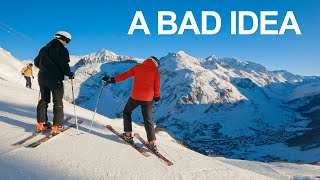 Can I Ski A Black Run First Time Skiing Instant Regret Val Disere [upl. by Dacy]