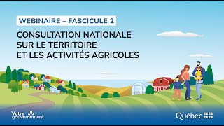 Consultation nationale sur le territoire et les activités agricoles – Webinaire 2 [upl. by Trautman]