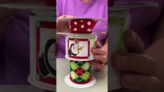 HOW TO CHOOSE RIBBONS TO MAKE A CHRISTMAS BOW☃️ DIY Christmas Wreath Bow  Snowman Wreath Bow 🌿 [upl. by Cuyler903]