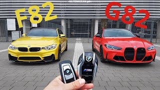 BMW M4 G82 vs BMW M4 F82 TEST Porównanie jaki ojciec taki syn [upl. by Lidah]