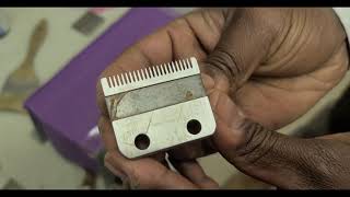 Part 1HOW TO SHARPEN ANY CLIPPER BLADE PROFESSIONALLY [upl. by Harmaning563]