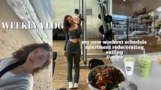 weekly VLOG  my new workout schedule apartment redecorating sailing amp more [upl. by Alleirbag]