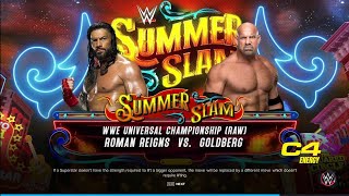 Wwe Universal Championship Goldberg VS Roman Reigns Summer Slam Match [upl. by Jory]