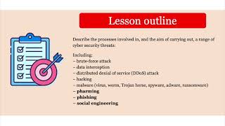 Unit 5 Lesson 8  Cybersecurity Phishing Pharming and Social Engineering [upl. by Seltzer]