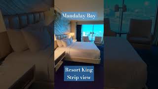 Room tour in 60 seconds  Mandalay Bay resort king strip view vegas roomtour onetake mandalaybay [upl. by Mohun361]