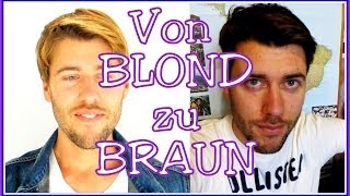 Vorher Nachher Von BLOND zu BRAUN  Das Experiment  Haare färben  tönen [upl. by Nod405]