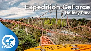 Expedition GeForce front seat onride 5K POV 60fps Holiday Park [upl. by Triplett]