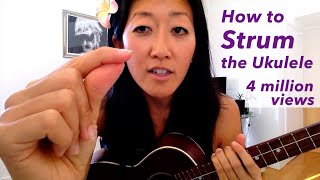 How To Strum the Ukulele  Beginner Uke Tutorial [upl. by Melda]