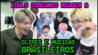 IDOLS COREANOS REAGEM A MUSICAS BRASILEIRAS feat BLANC7 [upl. by Nnaynaffit456]