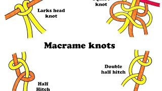 Basic macrame knots [upl. by Silera]