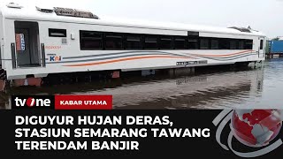 Stasiun Semarang Tawang Dikepung Banjir  Kabar Utama tvOne [upl. by Eisteb]