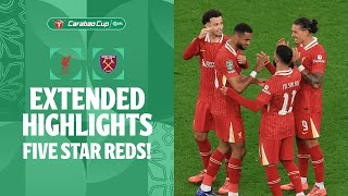 FIVE STAR REDS  Liverpool v West Ham United extended highlights [upl. by Kam]