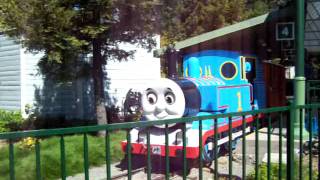 Thomas Leaves Knapford Station at Six Flags Discovery Kingdom [upl. by Remot]