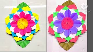 Paper craft  Handicraft  Handmade  Decorative arts  Beautiful flower making for school  Diy [upl. by Sternlight463]