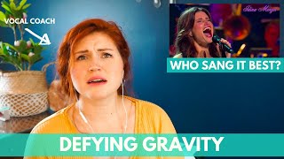 Defying gravity I Who sang it best I Vocal coach reacts [upl. by Anyrtak]