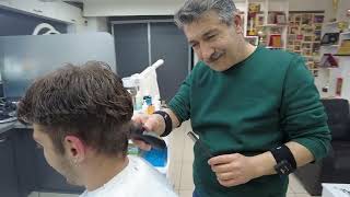 ASMR MASSAGE THERAPY FROM TURKISH BARBER  RELAXING HAIR AND BEARD SHAVE FOR UNREST AND DEPRESSION [upl. by Natye]