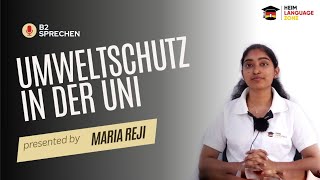 UMWELTSCHUTZ IN DER UNI  B2 SPRECHEN  HEIM LANGUAGE ZONE [upl. by Zendah]