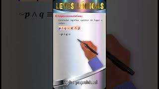 Leyes conmutativas  Leyes lógicas teoría y ejercicios resueltos leyeslogicas shortsfeed [upl. by Hsiwhem]