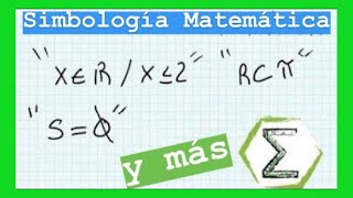 Simbología matemática básica  MATEMATICA PREUNIVERSITARIA [upl. by Benilda]