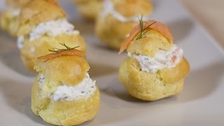 Petits choux apéritifs crème de saumon fumé et daneth [upl. by Jenine]