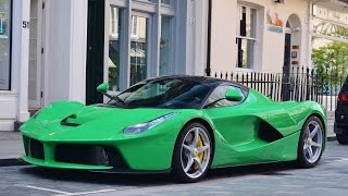 GREEN Ferrari LaFerrari in London [upl. by Wedurn]